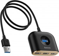 Купить кардридер / USB-хаб BASEUS Square Round 4 in 1 USB HUB Adapter: цена от 272 грн.