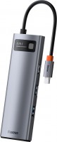 Купить картридер / USB-хаб BASEUS Metal Gleam Series 8-in-1 Multifunctional Type-C Hub: цена от 1249 грн.
