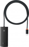 Купить кардридер / USB-хаб BASEUS Lite Series 4-in-1 USB-C to 4xUSB-A/USB-C 2m: цена от 406 грн.